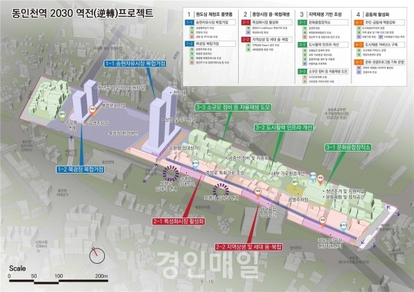 (동인천역 2030 역전 프로젝트 종합구상도)