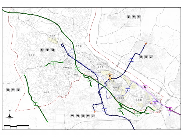 정부에서는 지난 9일 “제4차 대도시권 광역교통 시행계획(′21-′25)”을 최종 확정·고시하였다. (사진=김포시)