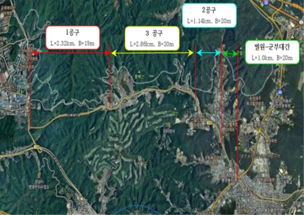 광주~성남간(지방도338호선) 확포장사업 2공구에 대한 공사가 내달부터 시작된다. (사진=광주시)