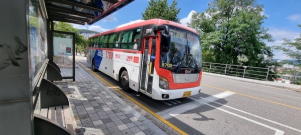 공공버스로 전환된 광역버스 모습.[사진=용인시청]