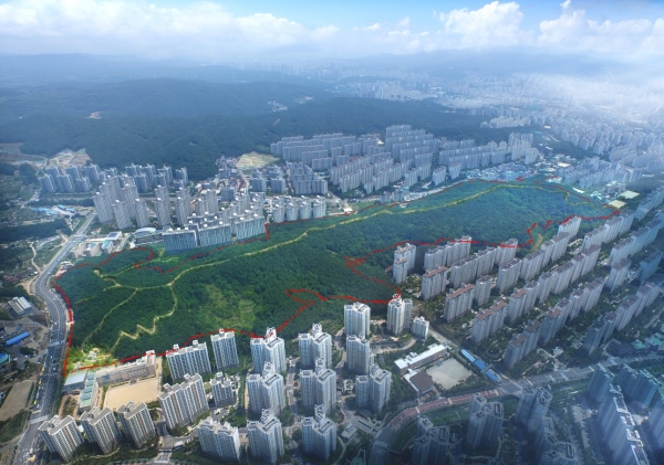 용인시는 신봉3근린공원의 새 명칭으로 '수지중앙공원'이 선정됐다고 25일 밝혔다. (사진=용인시)