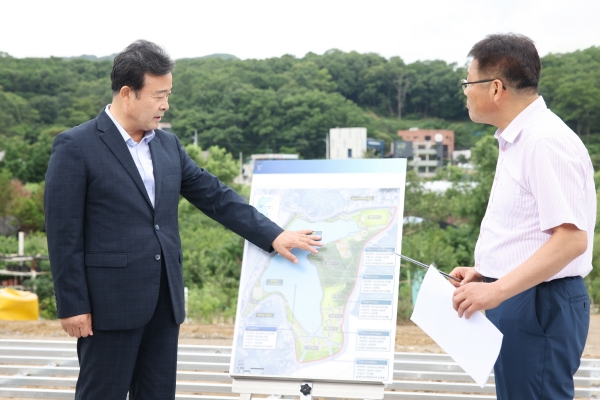 김성제 의왕시장직 인수위원회가 왕곡복합타운·오매기지구 도시개발 계획을 29일 발표했다.(사진=안양시)